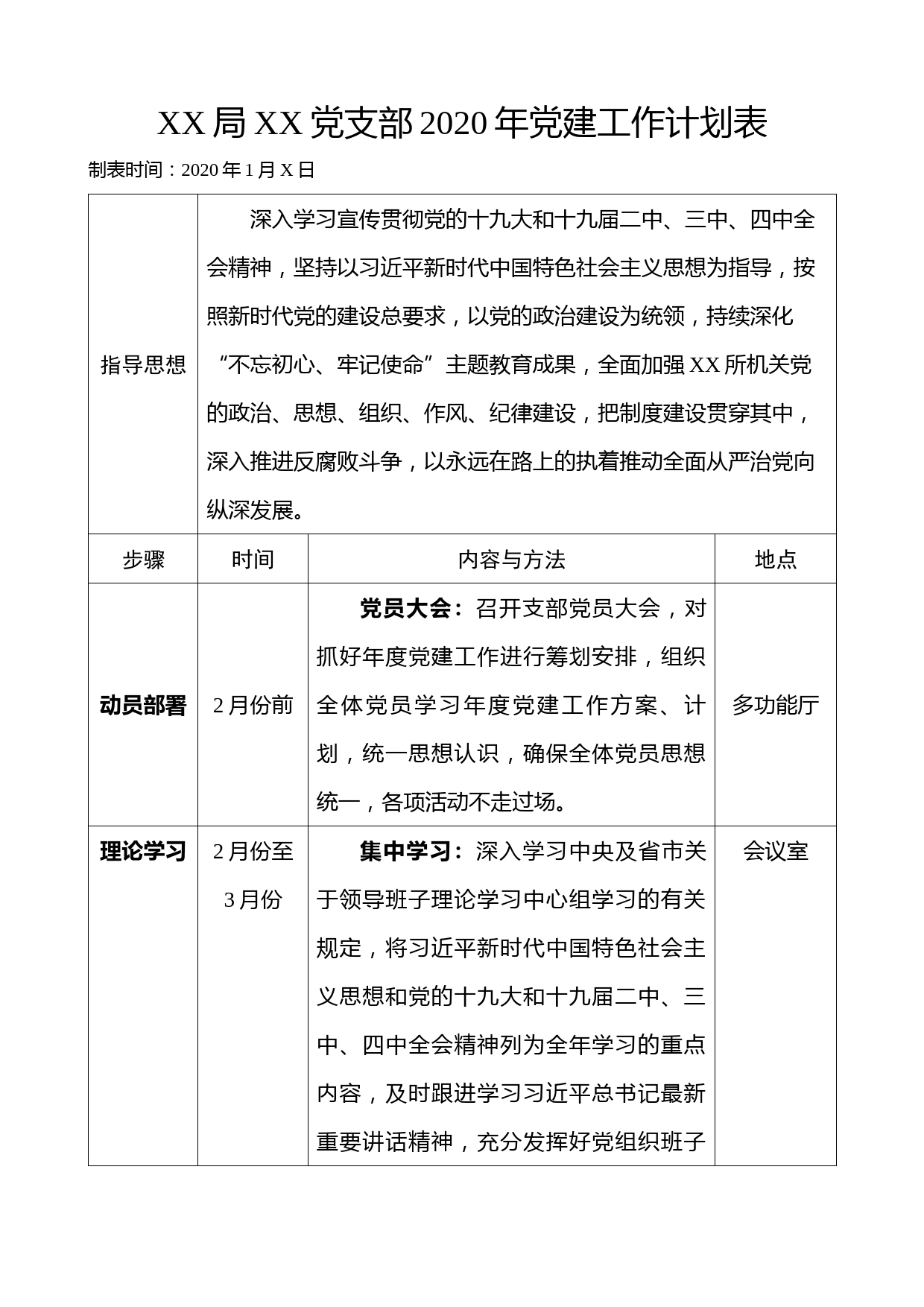 2020020108-2020党支部党建工作计划表