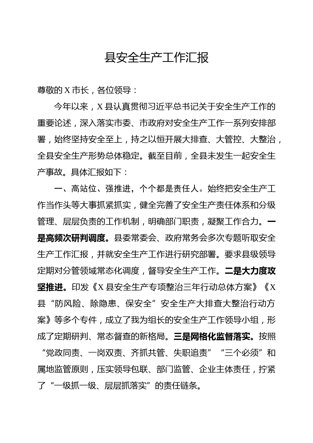 20210528县长在全市安全生产调度会上的汇报