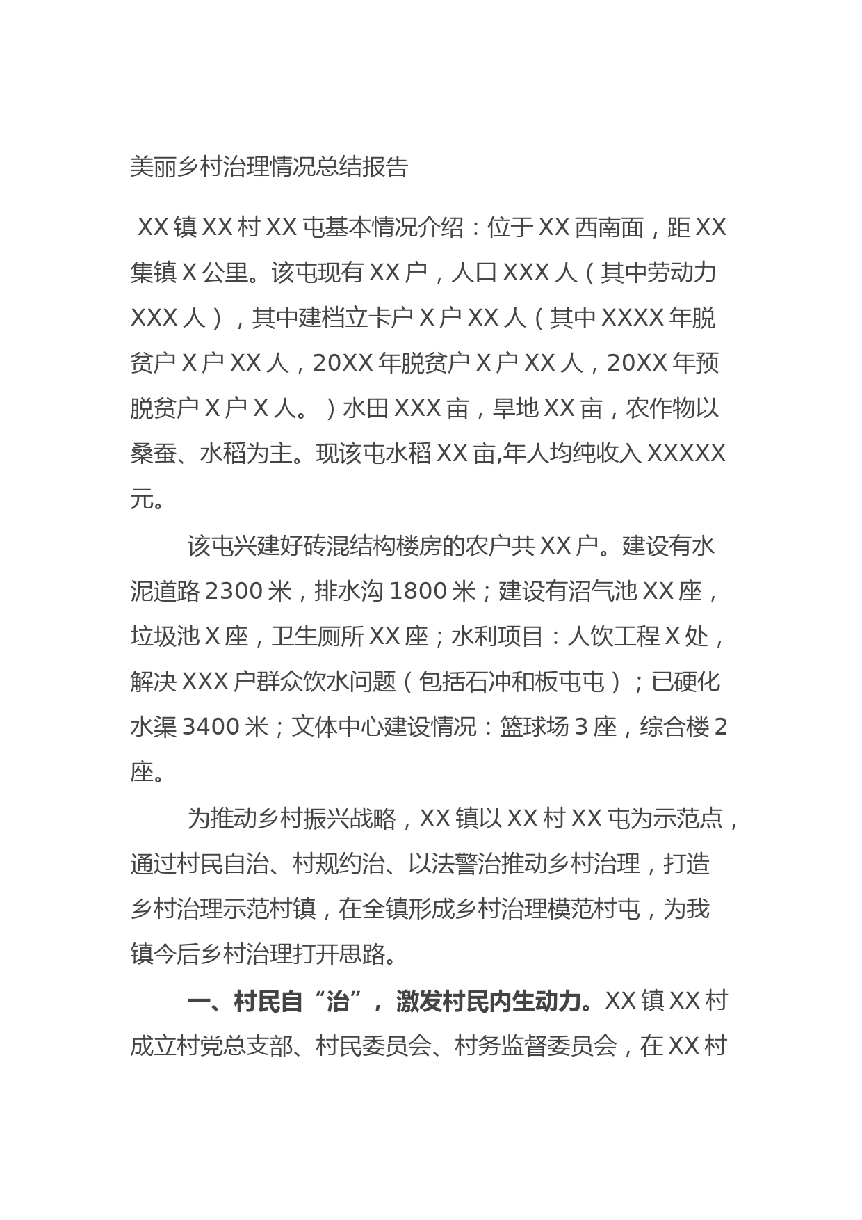 20210819美丽乡村治理情况总结报告