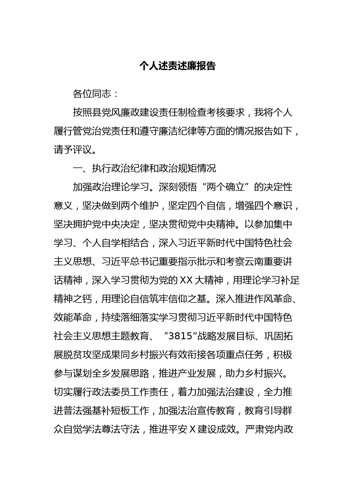 个人述责述廉报告 (2)