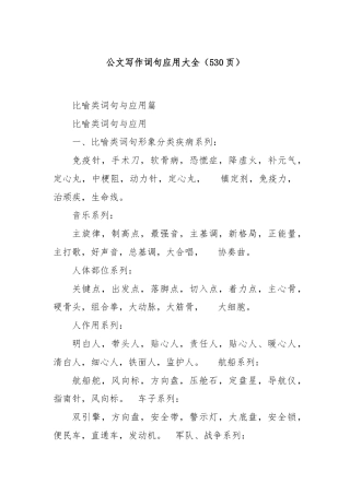 公文写作词句应用大全（530页）