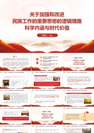 PPT：关于加强和改进民族工作的重要思想的逻辑理路科学内涵与时代价值