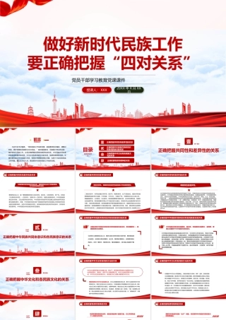 PPT：正确把握民族工作的“四个关系”