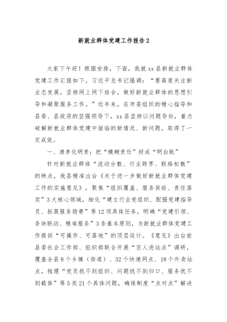 新就业群体党建工作报告2
