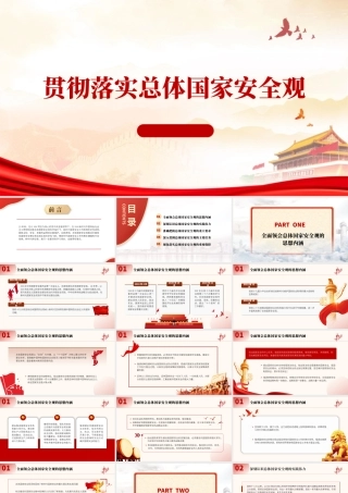 党课PPT：：全面贯彻总体国家安全观