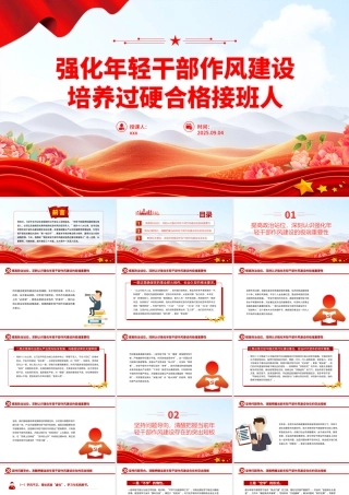 强化年轻干部作风建设培养过硬合格接班人PPT微党课