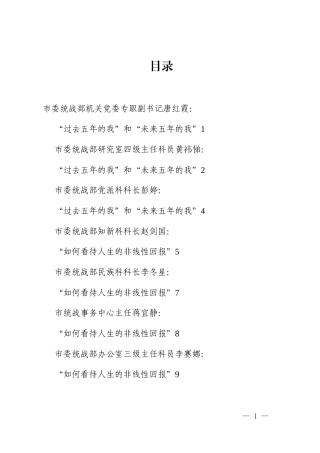 （12篇）湘潭市委统战部青年干部座谈会发言材料汇编（年轻干部）_2