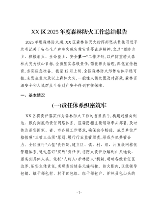 XX区2025年度森林防火工作总结报告 (2)