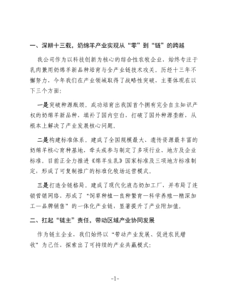 公司代表在全市高质量发展推进会上的发言材料2