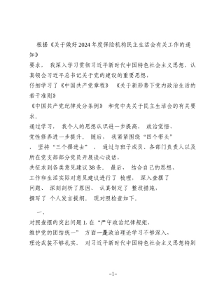 公司党委副书记 2025 年民主生活会对照检查材料（四个带头）