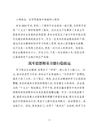 心得体会：在学思践悟中砥砺初心使命