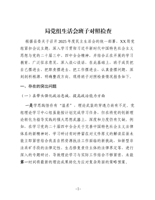 领导班子2025年度民主生活会对照检查5700字