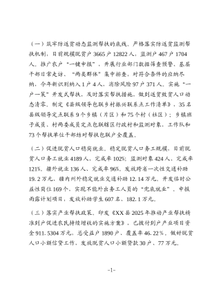 XX县2025年乡村振兴1-6月工作总结