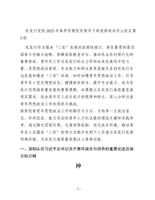 在推进高质量发展中加强青年思想政治工作（农行）