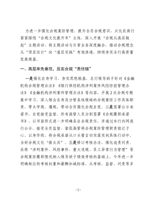 头雁领航展担当 筑牢防线护发展（银行）