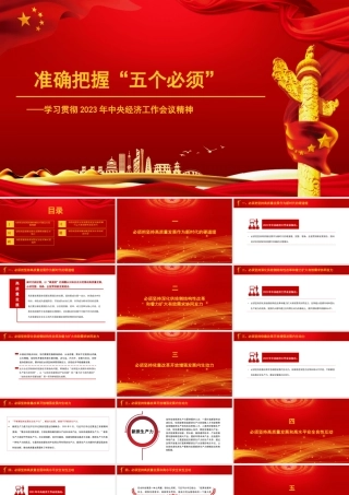 学习贯彻经济工作会议精神模板（PPT）