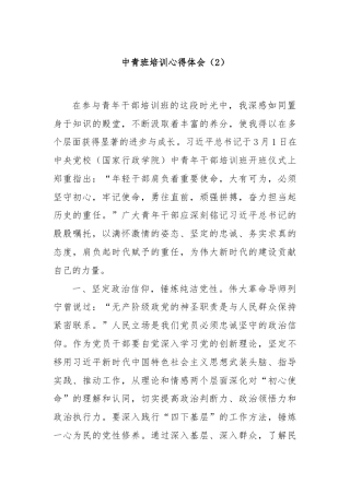 中青班培训心得体会（2）