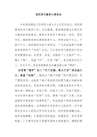 党纪学习教育心得体会(3)