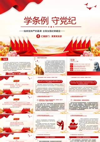 党纪学习教育专题党课学条例守党纪