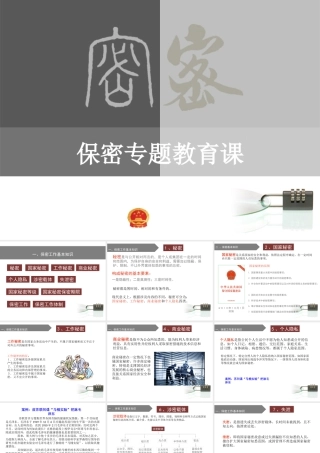 保密专题党课ppt