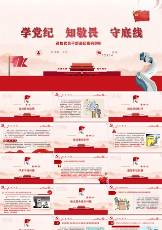 高校党员干部违纪案例剖析ppt