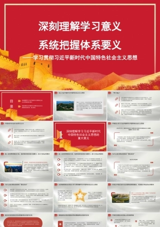 深刻理解学习意义+系统把握体系要义——学习贯彻新时代中国特色社会主义思想（PPT）
