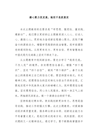 凝心聚力促发展，驰而不息抓落实