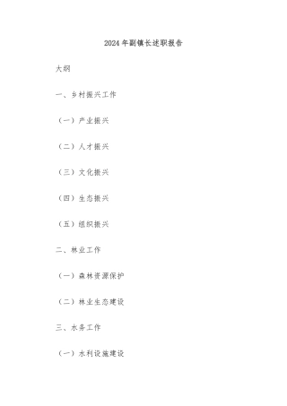 2024年副镇长述职报告