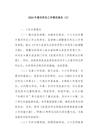 2024年意识形态工作情况报告（2）