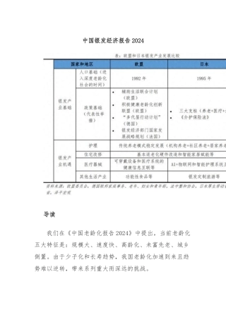 中国银发经济报告2024