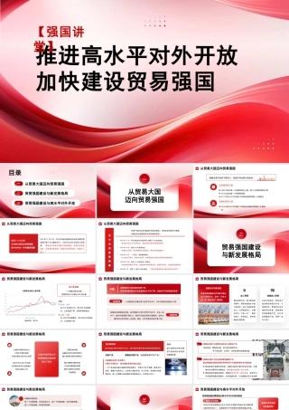 党课讲稿PPT：以高水平对外开放推动贸易强国建设