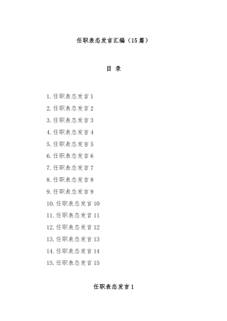 (15篇)任职表态发言汇编