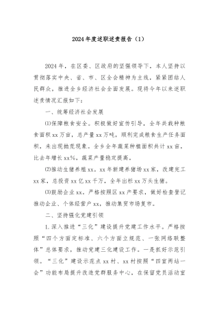 2024年度述职述责报告（1）