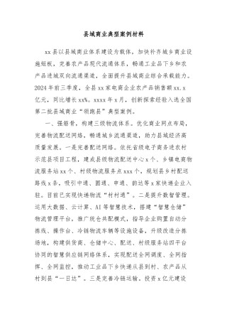县域商业典型案例材料
