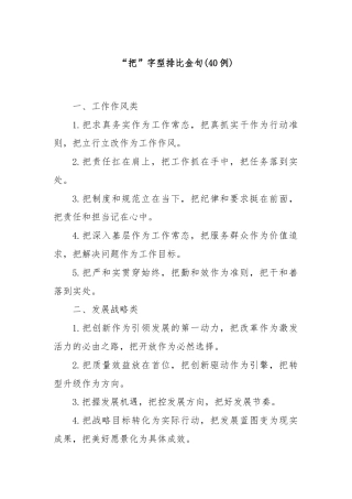 (40例)“把”字型排比金句