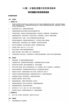 (6篇)乡镇街道履行职责事项清单
