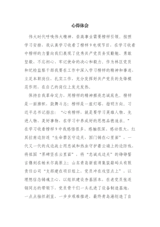 2025年2月纪委书记观看榜样9心得体会