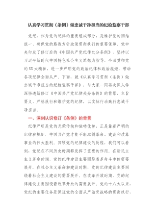 2025年党纪学习教育支部书记讲党课