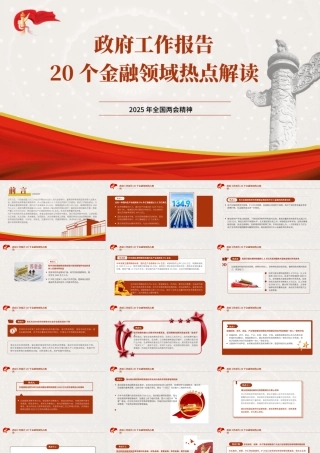 2025年“两会”政府工作报告20个金融领域热点解读ppt