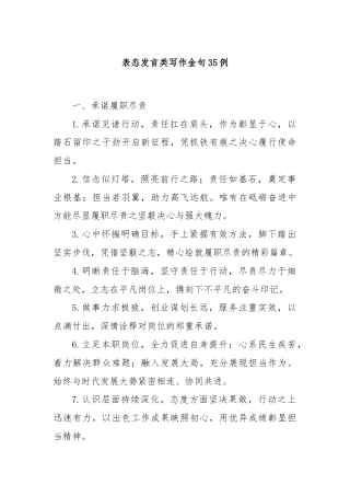 表态发言类写作金句35例