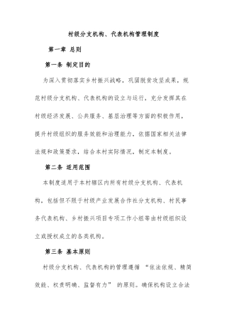 6.村级分支机构、代表机构管理制度