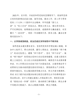 2025年度述职述德述廉报告（个人）