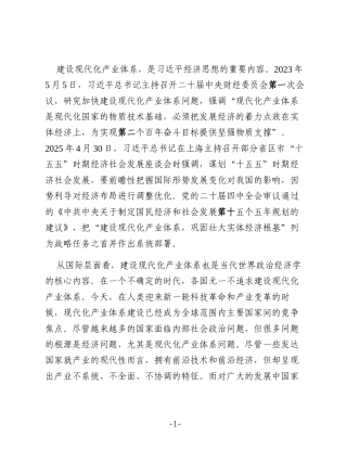 研讨发言：建设现代化产业体系与中国式现代化